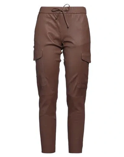 Nove Woman Pants Chocolate Brown Size 8 Shearling