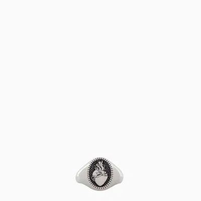 Nove25 Chevalier Ovale Cuore Sacro Ring In Metal