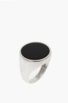 Nove25 Enameled Round Chevalier Ring