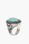 Nove25 Silver Native Chevalier Ring With Central Stone