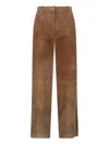 Novelle Tailored Brown Trousers With Straight Leg Silhouette In Brown