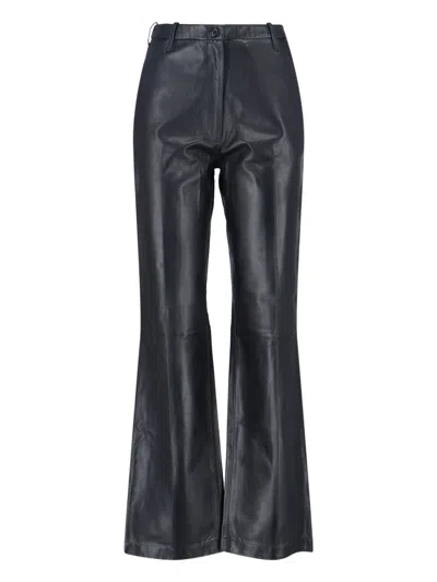 Novelle Napa Leather Trousers For Women In Black
