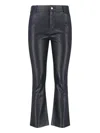 Novelle Straight-leg Black Trousers With Structured Waistband In Blue