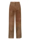 Novelle Tailored Brown Trousers With Straight Leg Silhouette In Brown