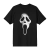 Novelty Ghostface Mens Crew Neck Short Sleeve Relaxed Fit Graphic T-shirt In Black
