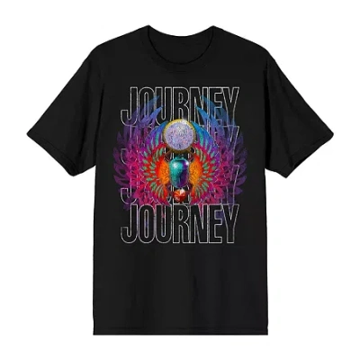 Novelty Journey Mens Crew Neck Short Sleeve Relaxed Fit Graphic T-shirt In Black
