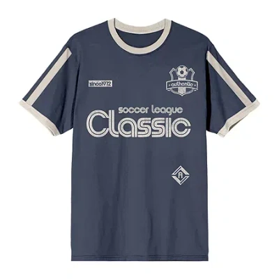 Novelty Licensed Mens Crew Neck Short Sleeve Regular Fit Graphic T-shirt In Blue