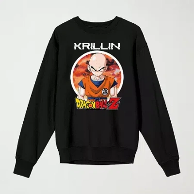 Novelty Mens Crew Neck Long Sleeve Dragon Ball Z Sweatshirt In Black