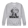 Novelty Mens Crew Neck Long Sleeve Peanuts Valentine's Day Sweatshirt In Gray