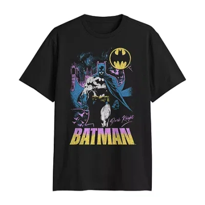 Novelty Mens Crew Neck Short Sleeve Classic Fit Batman Big And Tall Graphic T-shirt In Black