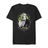 Novelty Mens Crew Neck Short Sleeve Classic Fit Beetlejuice Graphic T-shirt In Black