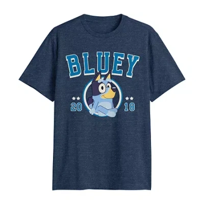Novelty Mens Crew Neck Short Sleeve Classic Fit Bluey Big And Tall Graphic T-shirt
