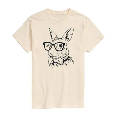 Novelty Mens Crew Neck Short Sleeve Graphic T-shirt In Neutral