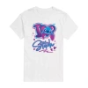 Novelty Mens Crew Neck Short Sleeve Lilo & Stitch Valentine's Day T-shirt In White