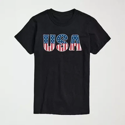 Novelty Mens Crew Neck Short Sleeve Regular Fit Big And Tall Graphic T-shirt In Black