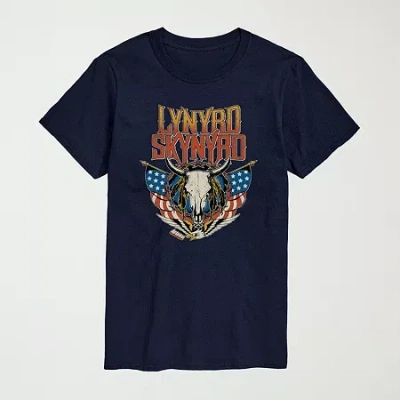 Novelty Mens Crew Neck Short Sleeve Regular Fit Big And Tall Graphic T-shirt In Blue