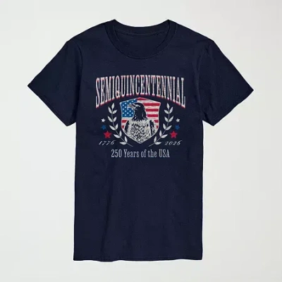 Novelty Mens Crew Neck Short Sleeve Regular Fit Big And Tall Graphic T-shirt In Blue
