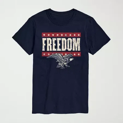 Novelty Mens Crew Neck Short Sleeve Regular Fit Big And Tall Graphic T-shirt In Blue