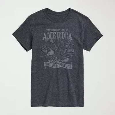 Novelty Mens Crew Neck Short Sleeve Regular Fit Big And Tall Graphic T-shirt In Gray