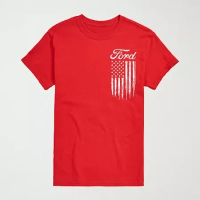 Novelty Mens Crew Neck Short Sleeve Regular Fit Big And Tall Graphic T-shirt In Red