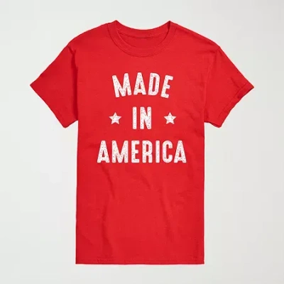 Novelty Mens Crew Neck Short Sleeve Regular Fit Big And Tall Graphic T-shirt In Red