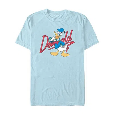 Novelty Mens Crew Neck Short Sleeve Regular Fit Donald Duck Graphic T-shirt In Blue