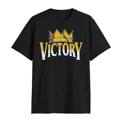 Novelty Mens Crew Neck Short Sleeve Regular Fit Fortnite Graphic T-shirt In Black