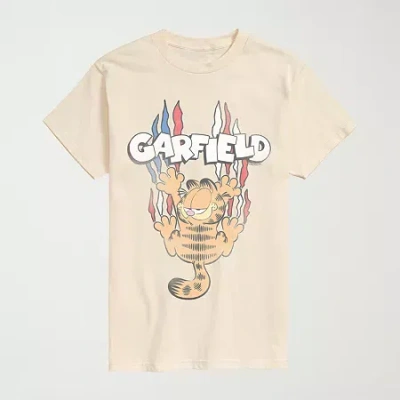 Novelty Mens Crew Neck Short Sleeve Regular Fit Garfield Big And Tall Graphic T-shirt In Neutral