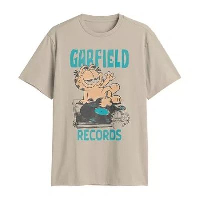 Novelty Mens Crew Neck Short Sleeve Regular Fit Garfield Graphic T-shirt In Neutral