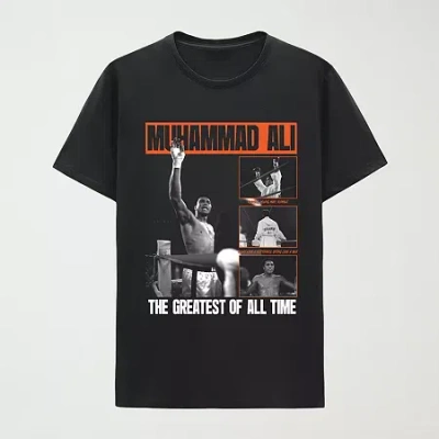 Novelty Mens Crew Neck Short Sleeve Regular Fit Graphic T-shirt In Black