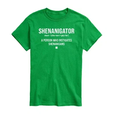 Novelty Mens Crew Neck Short Sleeve Regular Fit Graphic T-shirt In Green