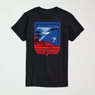 Novelty Mens Crew Neck Short Sleeve Regular Fit Graphic T-shirt In Black