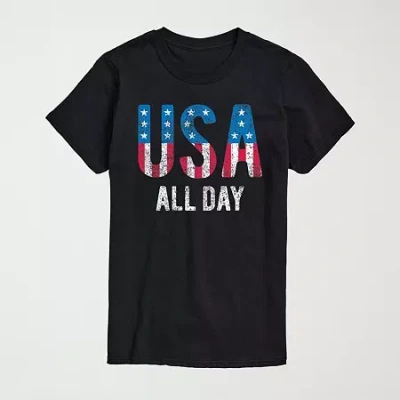 Novelty Mens Crew Neck Short Sleeve Regular Fit Graphic T-shirt In Black