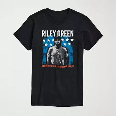 Novelty Mens Crew Neck Short Sleeve Regular Fit Graphic T-shirt In Black