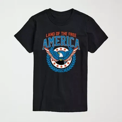 Novelty Mens Crew Neck Short Sleeve Regular Fit Graphic T-shirt In Black