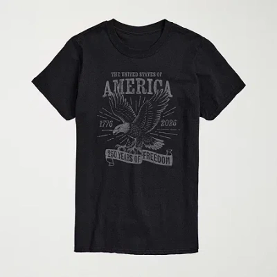 Novelty Mens Crew Neck Short Sleeve Regular Fit Graphic T-shirt In Black