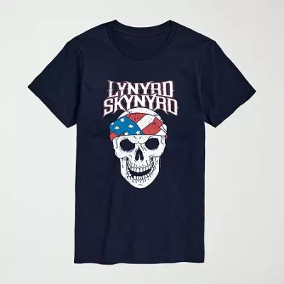 Novelty Mens Crew Neck Short Sleeve Regular Fit Graphic T-shirt In Blue