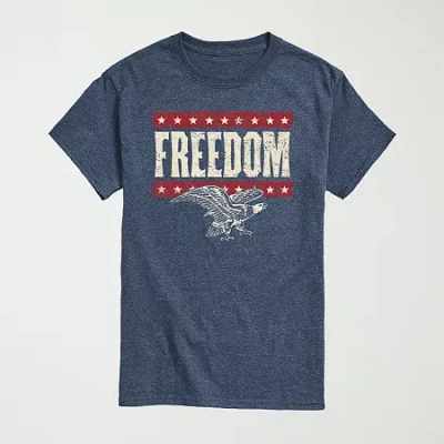 Novelty Mens Crew Neck Short Sleeve Regular Fit Graphic T-shirt In Blue