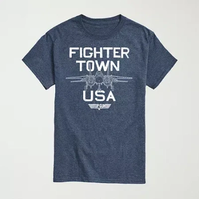Novelty Mens Crew Neck Short Sleeve Regular Fit Graphic T-shirt In Blue