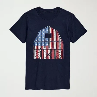 Novelty Mens Crew Neck Short Sleeve Regular Fit Graphic T-shirt In Blue