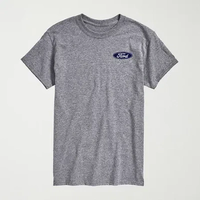 Novelty Mens Crew Neck Short Sleeve Regular Fit Graphic T-shirt In Gray