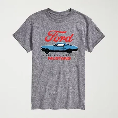 Novelty Mens Crew Neck Short Sleeve Regular Fit Graphic T-shirt In Gray