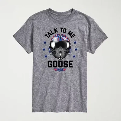 Novelty Mens Crew Neck Short Sleeve Regular Fit Graphic T-shirt In Gray