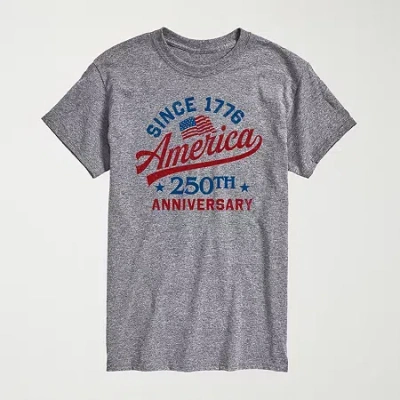 Novelty Mens Crew Neck Short Sleeve Regular Fit Graphic T-shirt In Gray