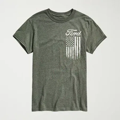 Novelty Mens Crew Neck Short Sleeve Regular Fit Graphic T-shirt In Green