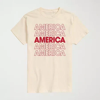 Novelty Mens Crew Neck Short Sleeve Regular Fit Graphic T-shirt In Neutral