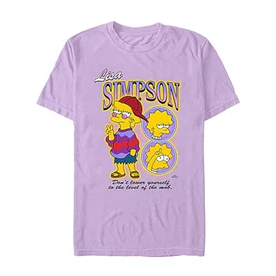 Novelty Mens Crew Neck Short Sleeve Regular Fit Graphic T-shirt In Purple