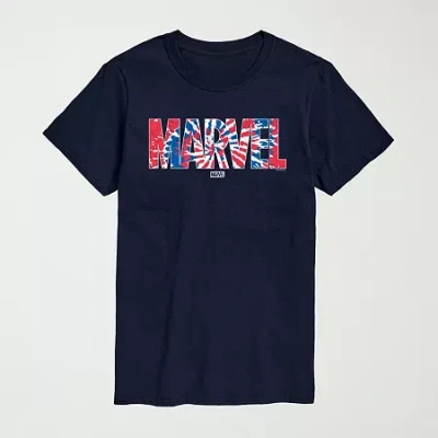 Novelty Mens Crew Neck Short Sleeve Regular Fit Marvel Big And Tall Graphic T-shirt In Blue