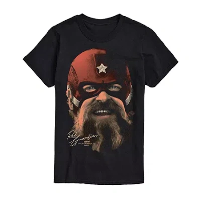 Novelty Mens Crew Neck Short Sleeve Regular Fit Marvel Graphic T-shirt In Black