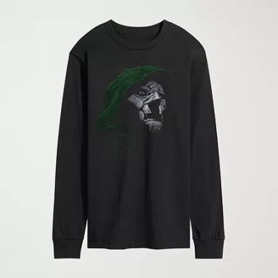 Novelty Mens Crew Neck Short Sleeve Regular Fit Marvel Graphic T-shirt In Black